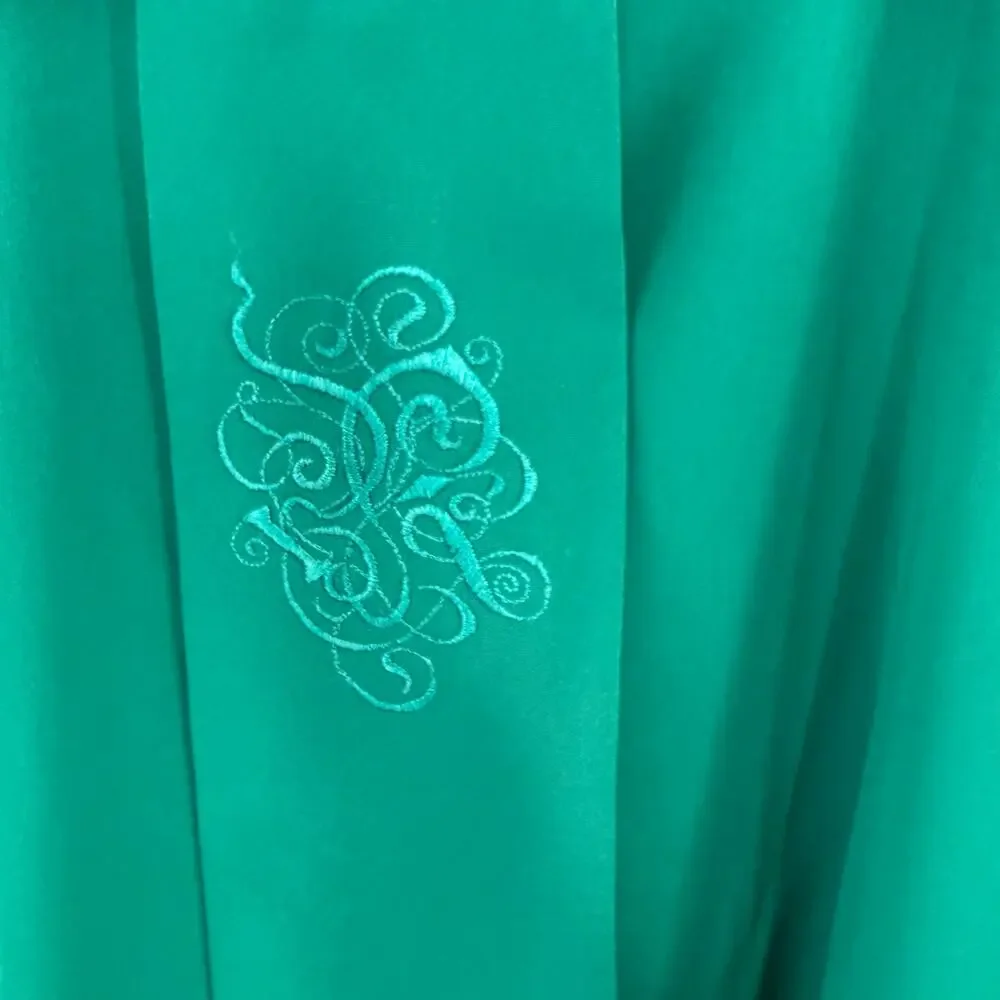 Vintage Emerald Green Blouse Size 14 80s/90s - Picture 3 of 5